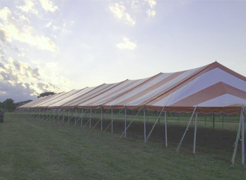 Striped party tent rental McFarland