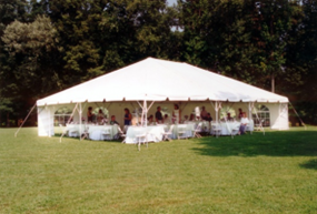 Frame tent rental for wedding reception