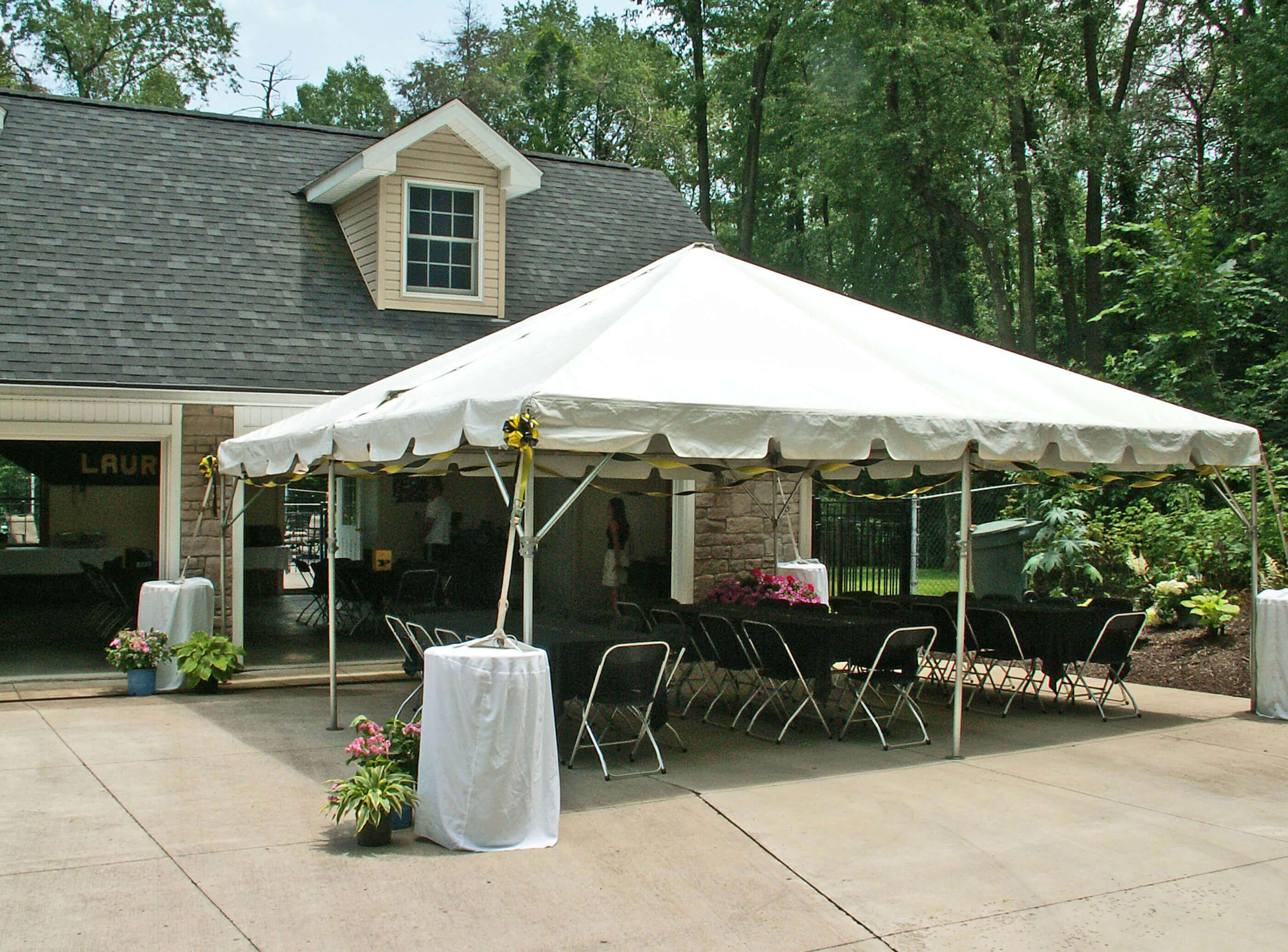Free-standing tent rentals for disaster relief causes